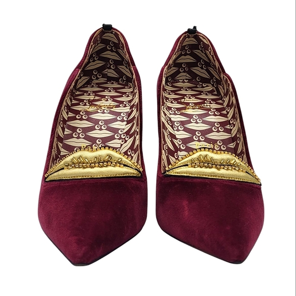 Christian Louboutin Hot Chick 100 Kiss Velvet Tassel Pumps Loubi Mystery 38.5